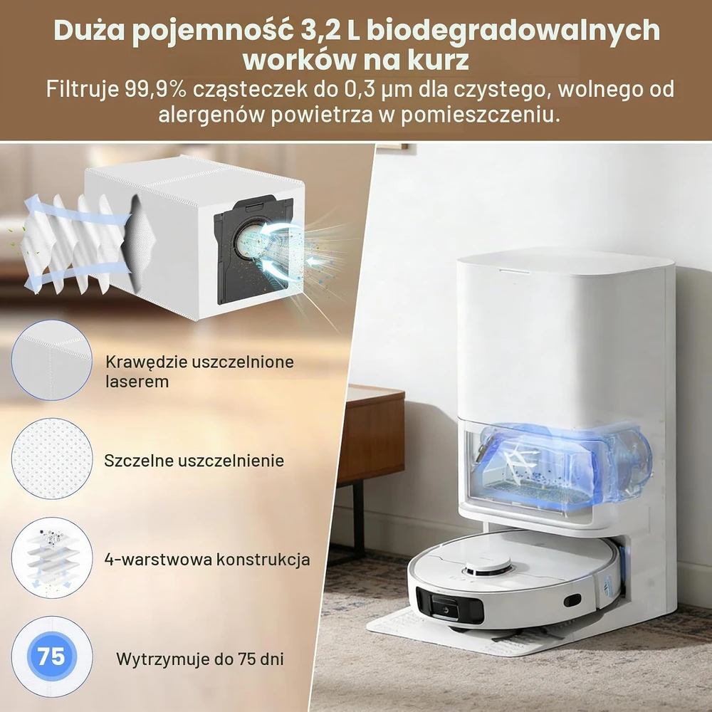 Alloytool atsarginių priedų rinkinys robotui dulkių siurbliui Mova E40 Ultra Mva-E40 Ultra