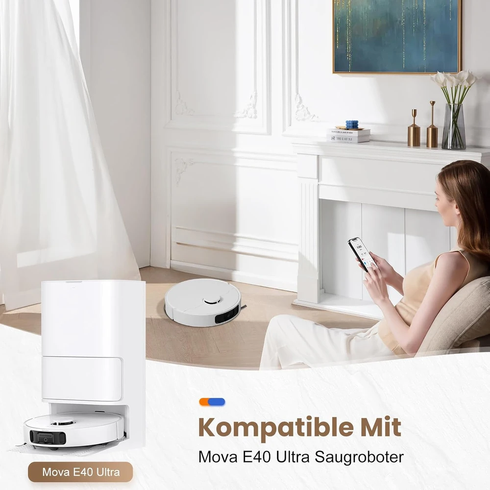 Alloytool atsarginių priedų rinkinys robotui dulkių siurbliui Mova E40 Ultra Mva-E40 Ultra