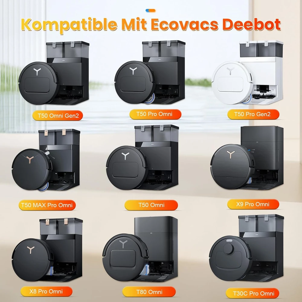 Alloytool dulkių maišeliai 3.5 L Ecovacs Deebot X8/X9, T50 ir T80 robotams T50-CD