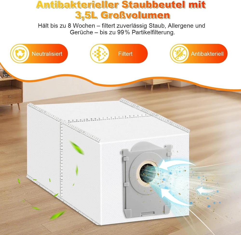 Alloytool dulkių maišeliai 3.5 L Ecovacs Deebot X8/X9, T50 ir T80 robotams T50-CD