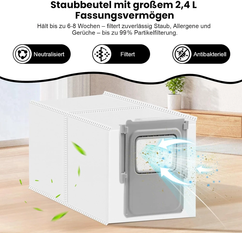 Alloytool dulkių maišeliai DJI Romo P, Romo S ir Romo A robotams, 8 vnt., 2.4 l, DJ-Romo