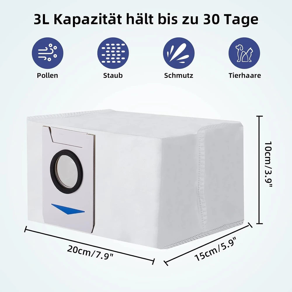 Alloytool dulkių maišeliai Ecovacs Deebot X1 Omni, X1 e Omni ir T20 Omni, 3 l, 10 vnt., ecvacsx1