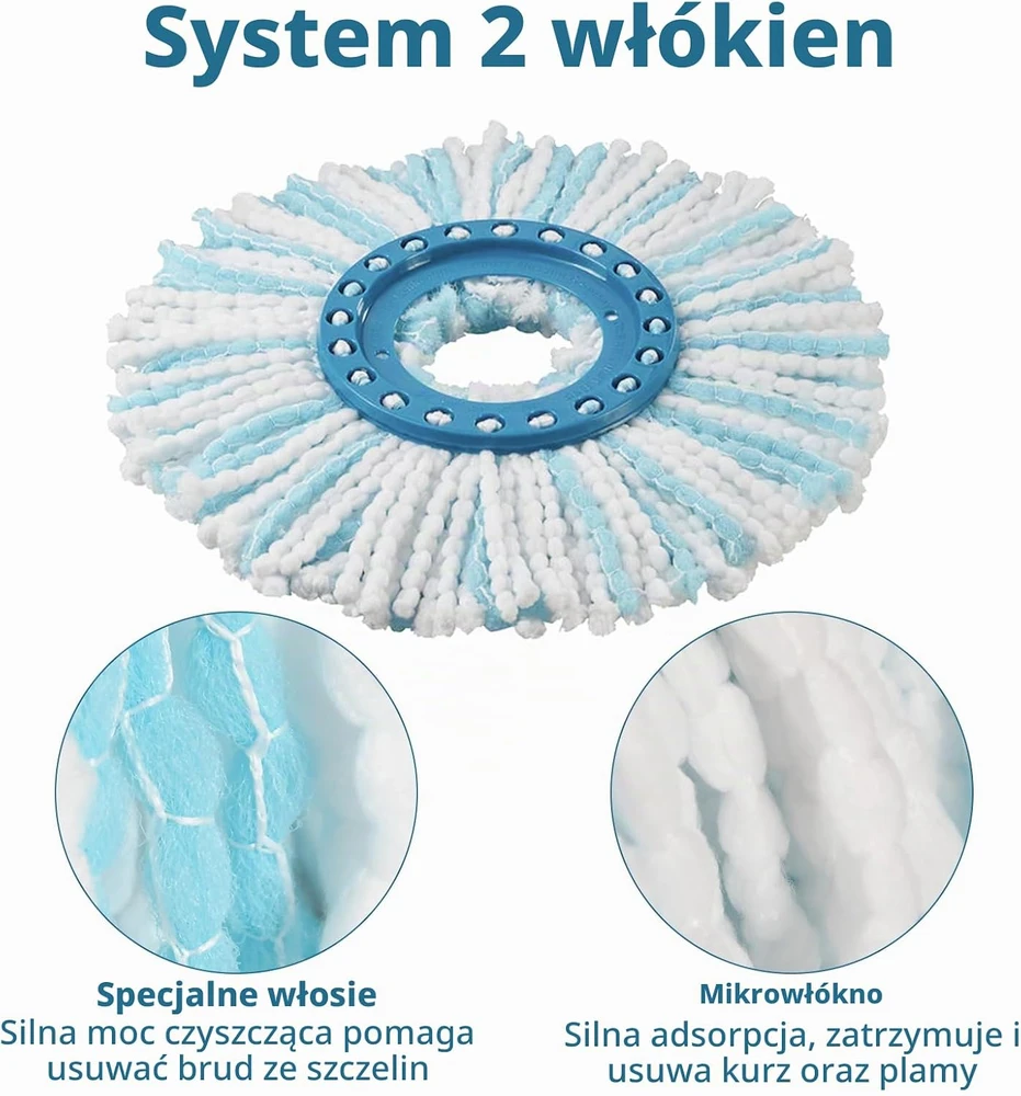 Alloytool keičiamos grindų plovimo šluostės Leifheit Clean Twist Disc Mop Ergo, 4 vnt., 52104