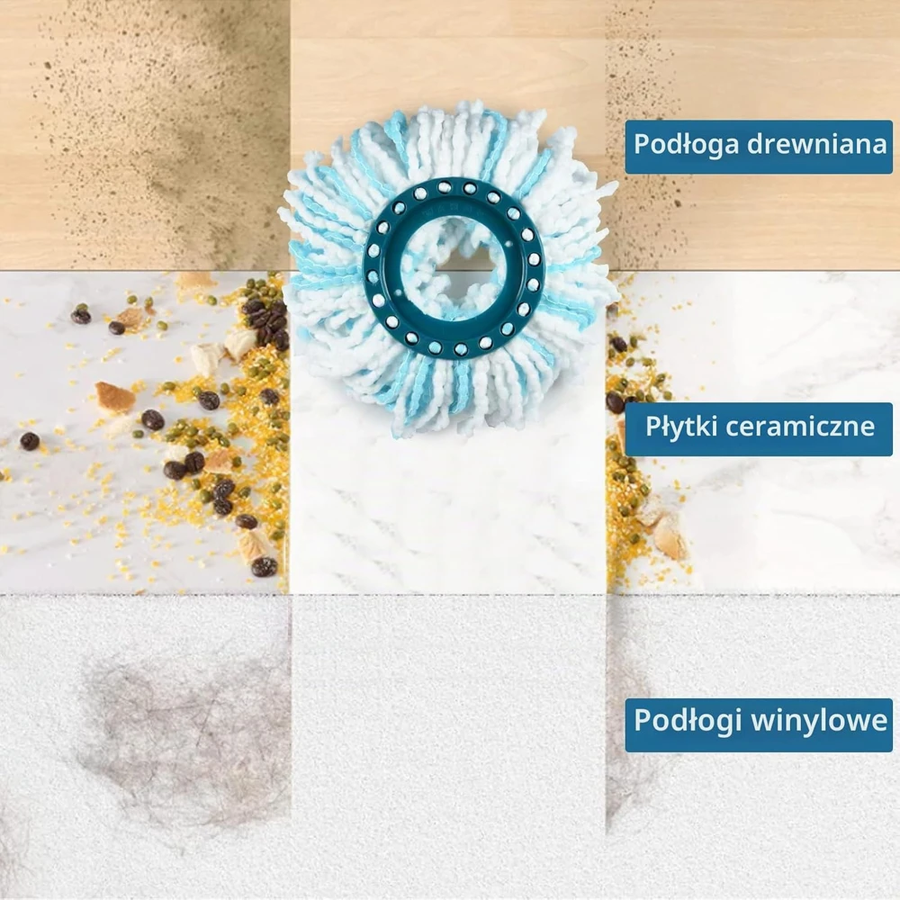 Alloytool keičiamos grindų plovimo šluostės Leifheit Clean Twist Disc Mop Ergo, 4 vnt., 52104