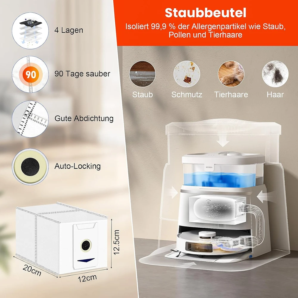 Alloytool roboto dulkių siurblio priedų rinkinys Ecovac Deebot T30/T30 Pro Omni, 20 vnt., DE-T30