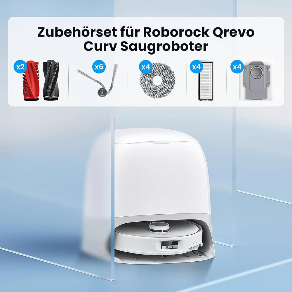 Alloytool roboto dulkių siurblio Qrevo Curv priedų rinkinys, 22 dalių, su HEPA filtrais QRC-21