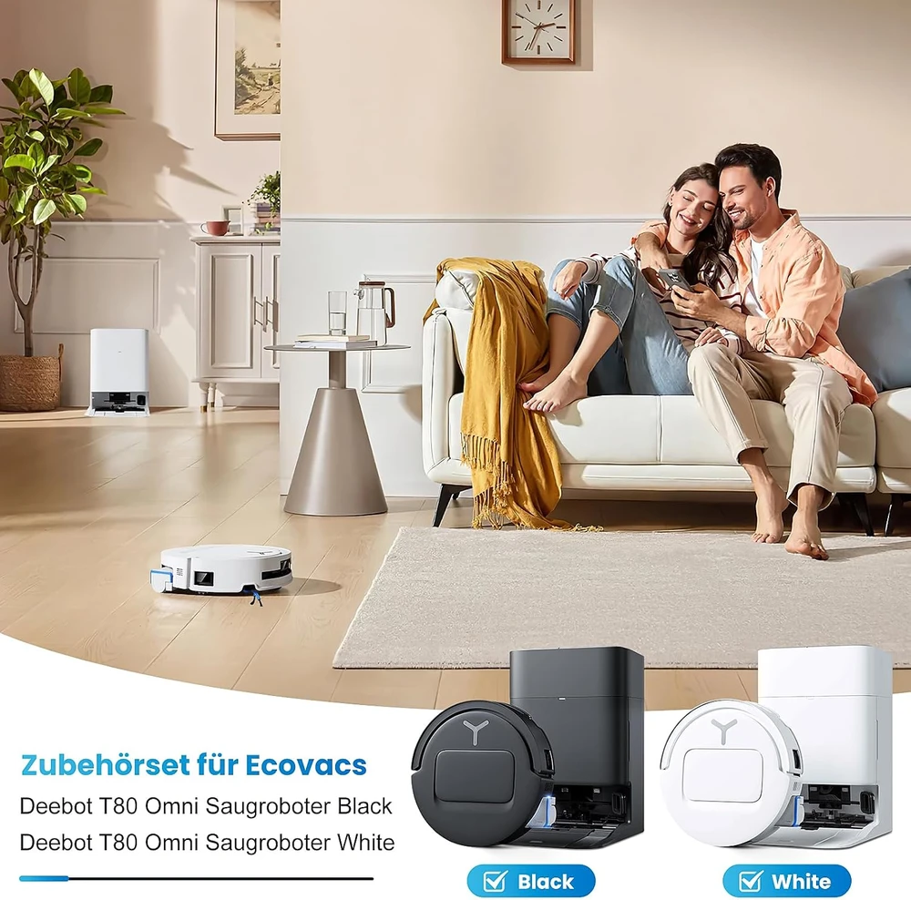 Alloytool robotų dulkių siurblių priedų rinkinys Ecovacs Deebot T80 Omni QRC-21