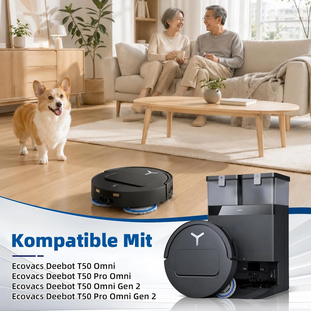 Alloytool robotų dulkių siurblių priedų rinkinys Ecovacs Deebot T50 Omni, 35 vnt.