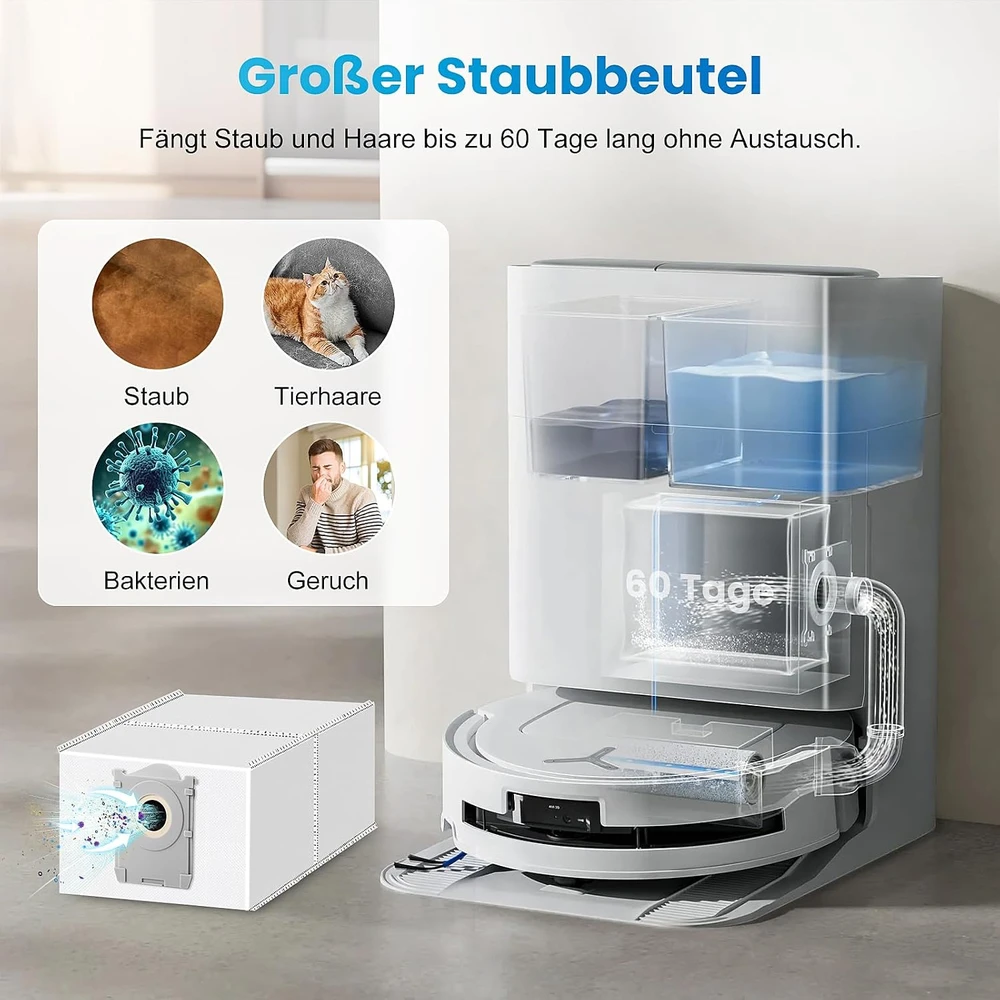 Alloytool robotų dulkių siurblių priedų rinkinys Ecovacs Deebot T80 Omni QRC-21