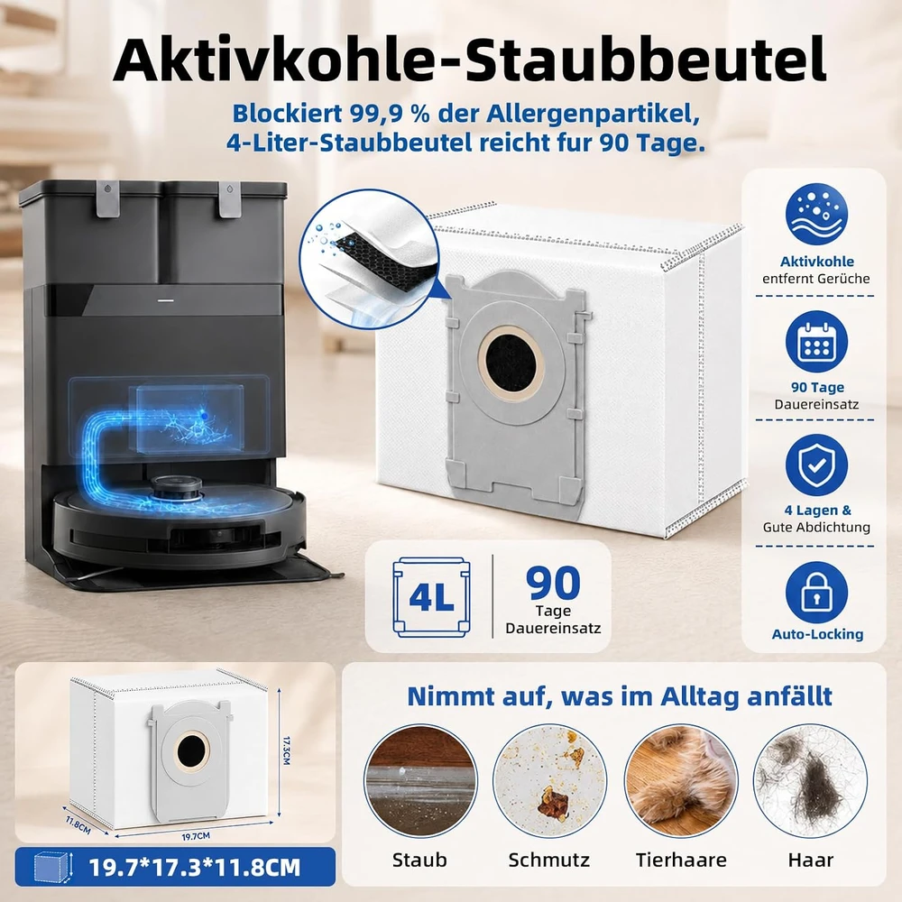 Alloytool robotų dulkių siurblių priedų rinkinys Ecovacs Deebot T50 Omni, 35 vnt.