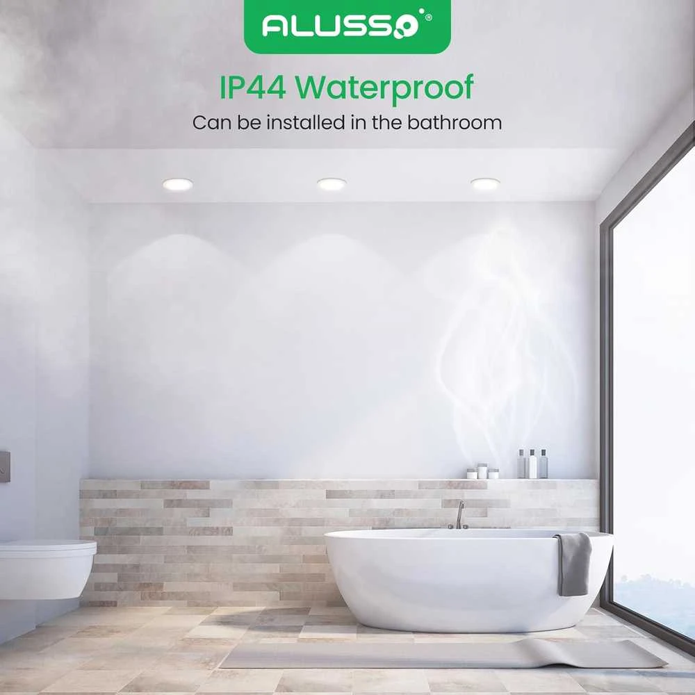 ALUSSO įleidžiamas LED reflektorius 4 W, 310 lm, IP44, reguliuojamas, baltas, 6 vnt. DL-SS20-104LND3