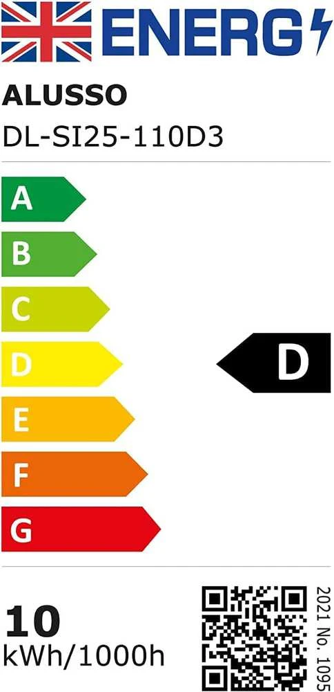 ALUSSO įleidžiami LED lubų šviestuvai IP65, 10 W, 800 lm, 3 spalvų, apvalūs, balti, komplektas 6 vnt. SI25-110D3WF-6