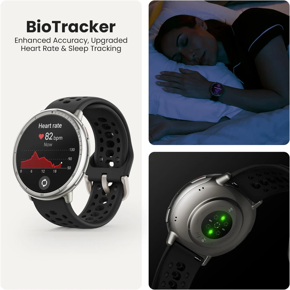 Amazfit išmanusis laikrodis Active 2, 44 mm, AMOLED, GPS, 10 d. baterija, Bluetooth, juodas