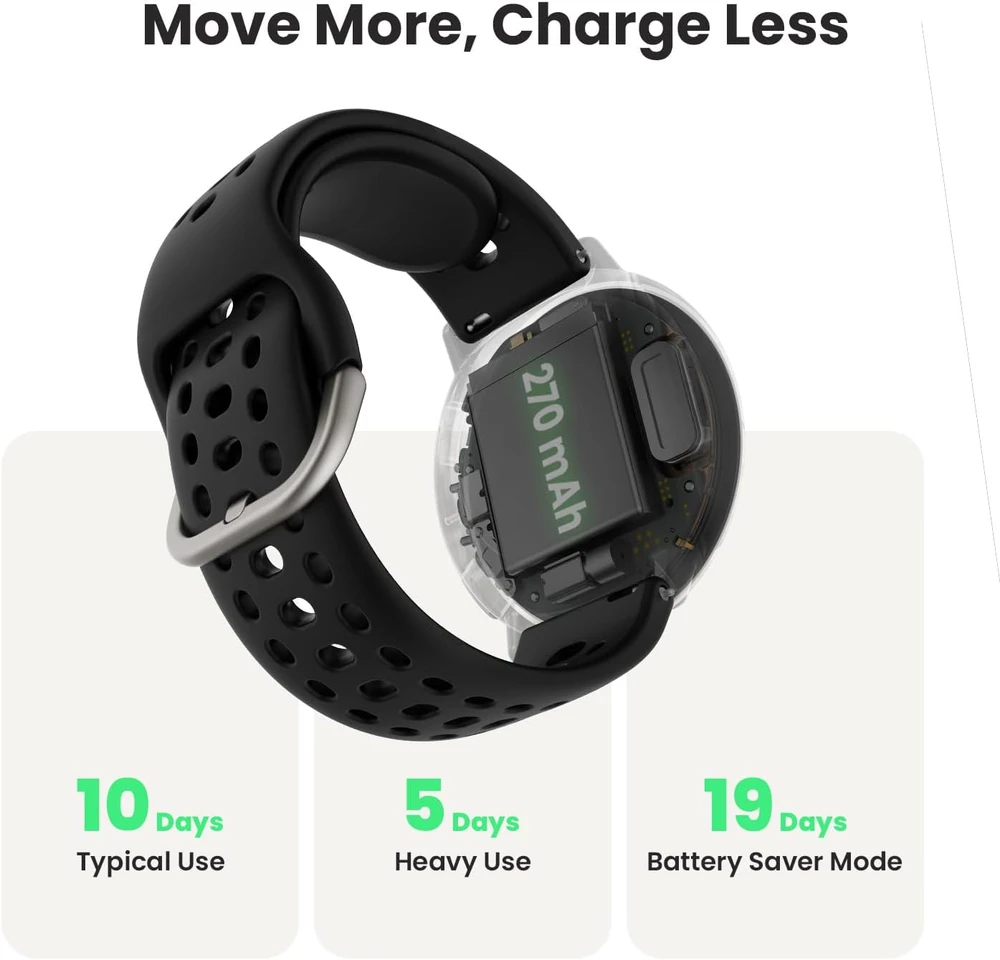 Amazfit išmanusis laikrodis Active 2, 44 mm, AMOLED, GPS, 10 d. baterija, Bluetooth, juodas