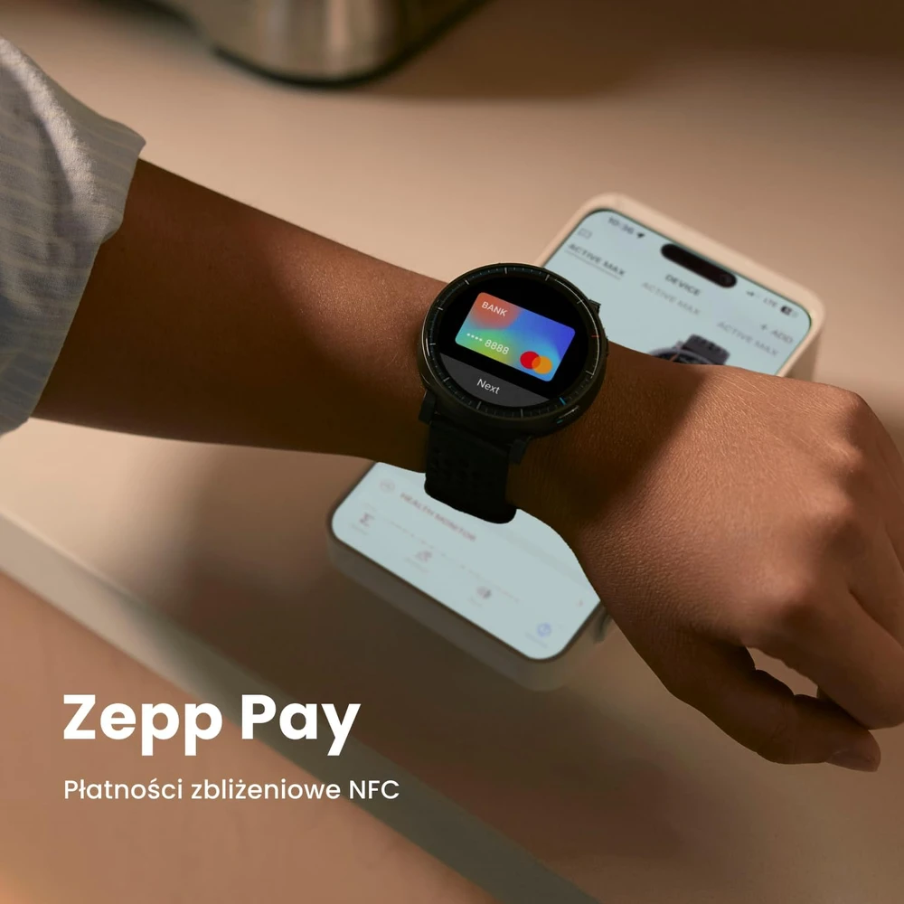 Amazfit išmanusis laikrodis Active maks. 48 mm AMOLED 1,5 colio GPS NFC 4 GB juodas