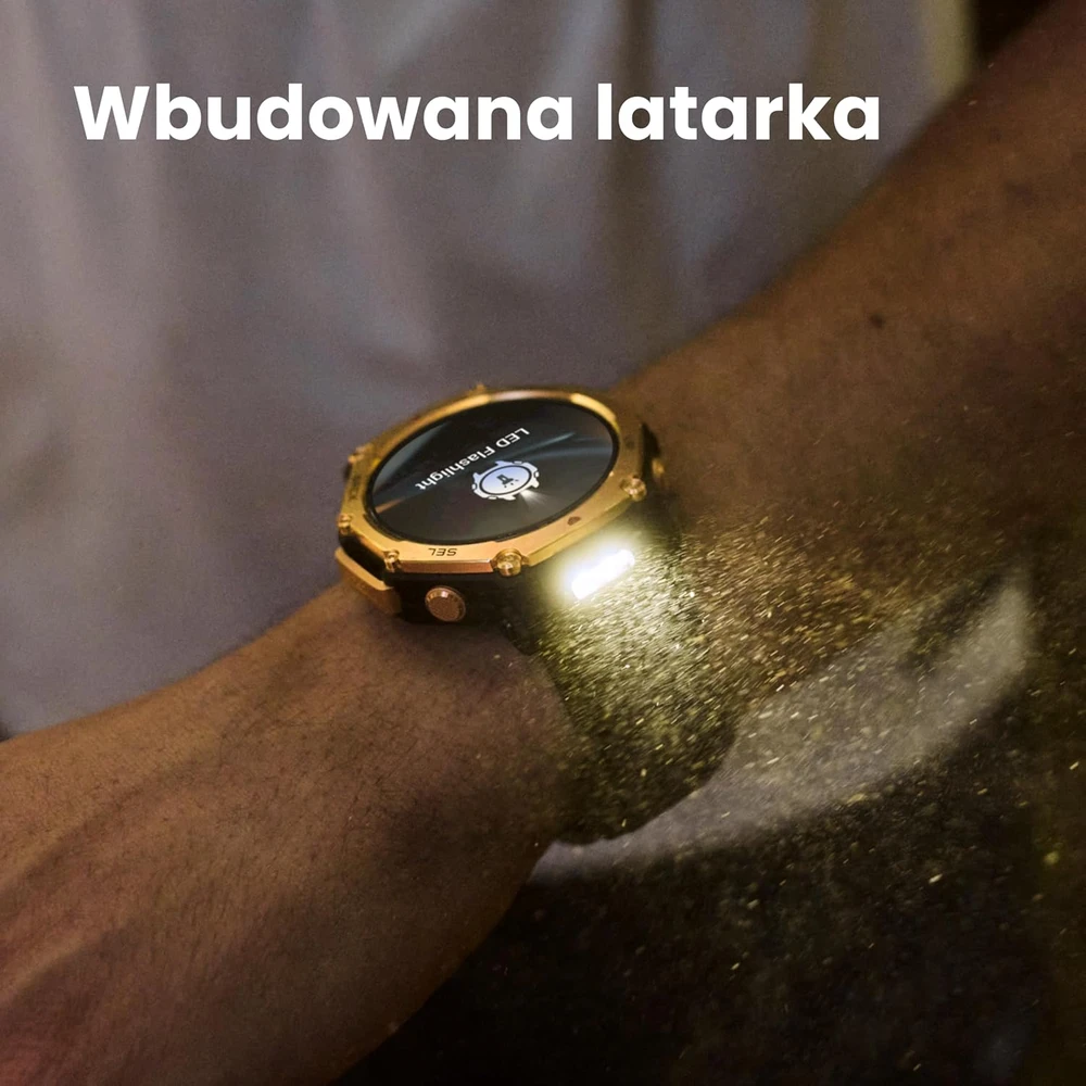 Amazfit išmanusis laikrodis T-Rex 3 Pro 48 mm, safyro AMOLED ekranas, titano rėmas, iki 25 dienų veikiantis akumuliatorius, GPS, juodas