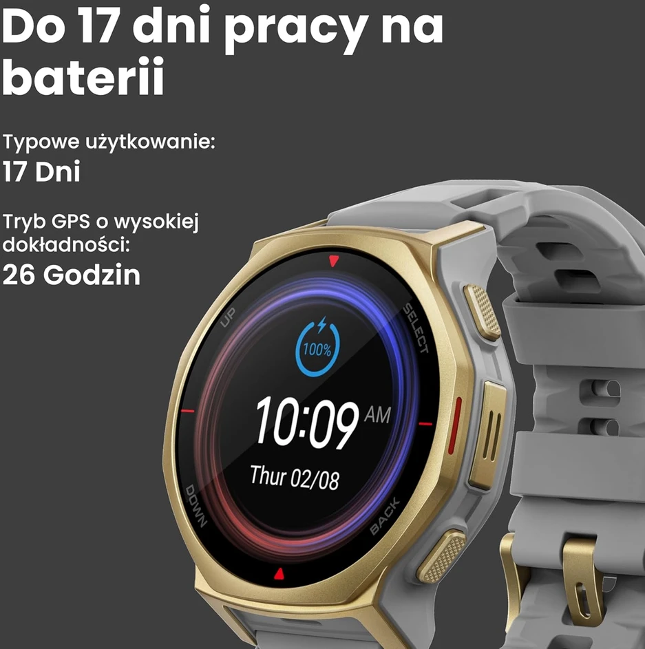 Amazfit išmanusis laikrodis T-Rex 3 Pro, AMOLED 1,32 colio ekranas, GPS, 10 ATM, titano rėmas