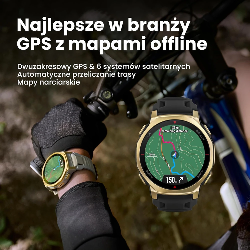 Amazfit T-Rex 3 Pro išmanusis laikrodis 44 mm AMOLED ekranas, GPS, 10 ATM, titano rėmelis