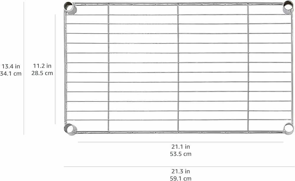 Amazon Basics siaura metalinė lentyna su 5 reguliuojamo aukščio lentynomis, 60,1 x 35,6 x 152,4 cm, be ratukų