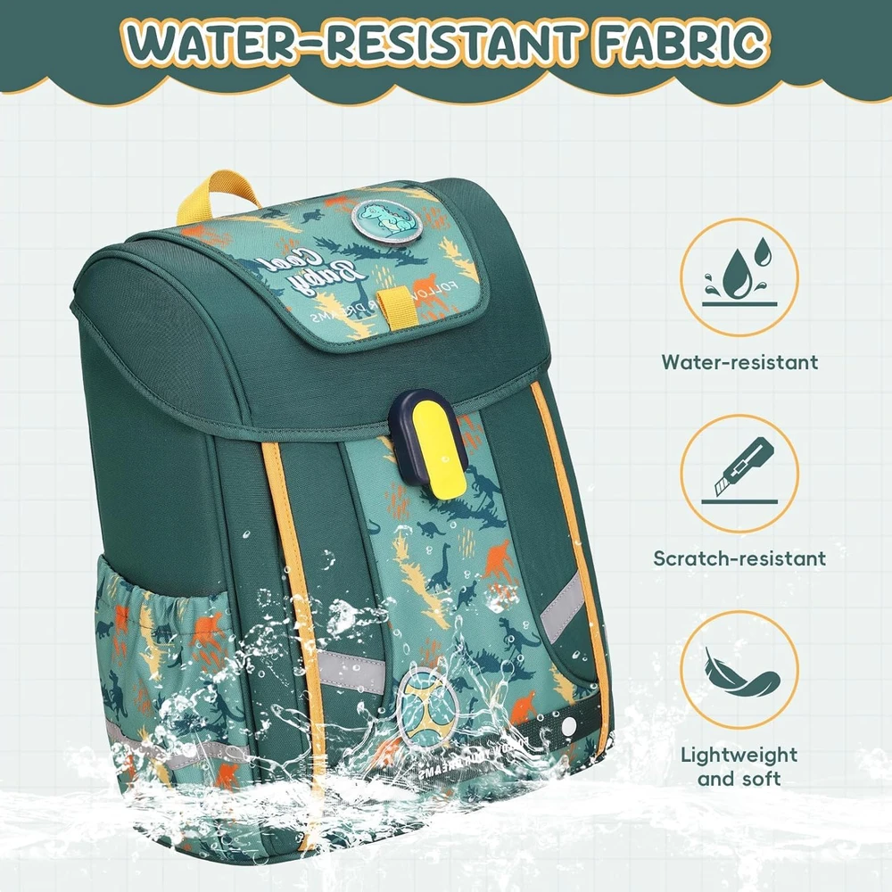 Amythe vaikų ergonominė kuprinė, žalia, 18 l, vandeniui atspari, BP120440 modelis