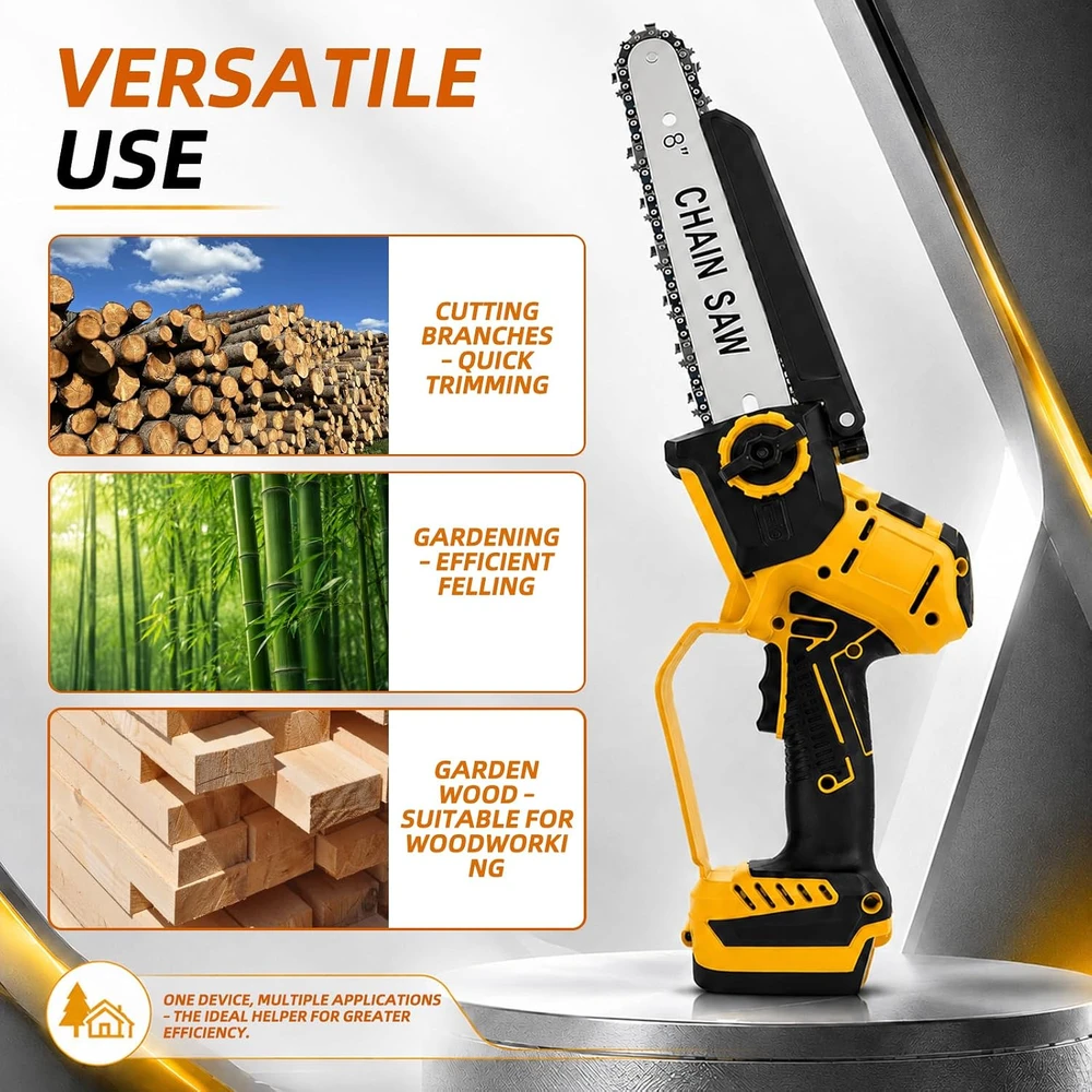 ANEELV bešepetėlinis mini grandininis pjūklas DEWALT 18 V akumuliatoriui BB193