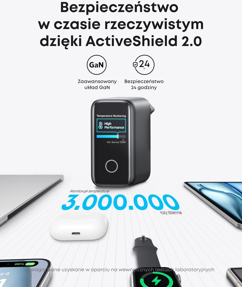 Anker 140W USB-C 4 portų greitas sieninis kroviklis su jutikliniu valdymu ir USB-C/USB-A jungtimis, B2697