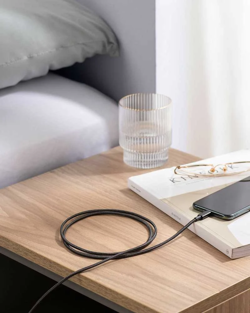 Anker 1,8 m Lightning įkrovimo kabelis iPhone telefonams, 2 vnt., juodas