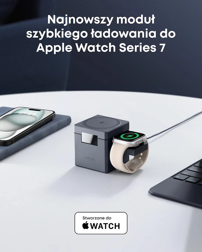Anker 3 viename belaidis MagSafe įkroviklis su sulankstomu stovu, 15 W, Y1811