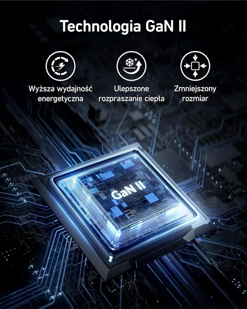 Anker 65W USB-C sieninis kroviklis, 3 jungtys, kompaktiškas GaN II maitinimo šaltinis, A2667311