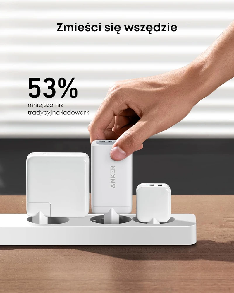 Anker 65W USB-C sieninis kroviklis, 3 jungtys, kompaktiškas GaN II maitinimo šaltinis, A2667311