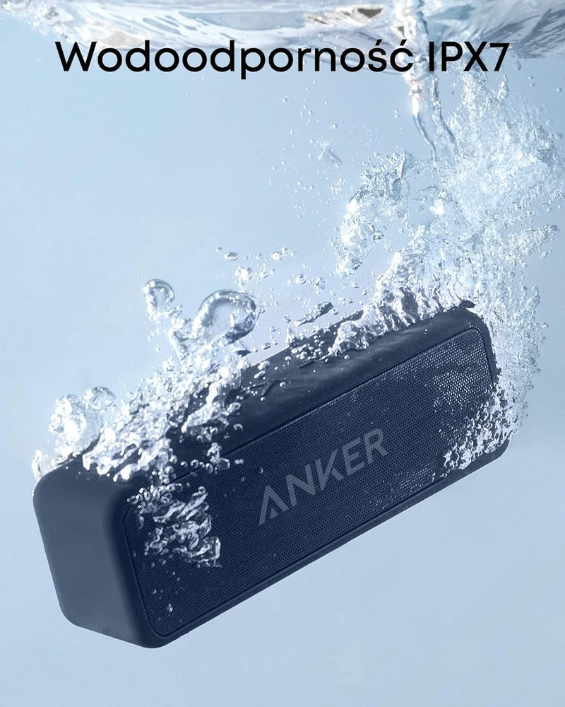 Anker belaidė Bluetooth kolonėlė, 12 W, IPX7, 24 h baterija, SoundCore 2, tamsiai mėlyna
