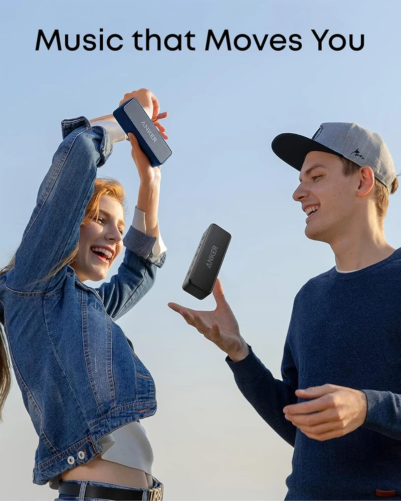 Anker belaidė Bluetooth kolonėlė SoundCore 2, 12 W, IPX7, juoda