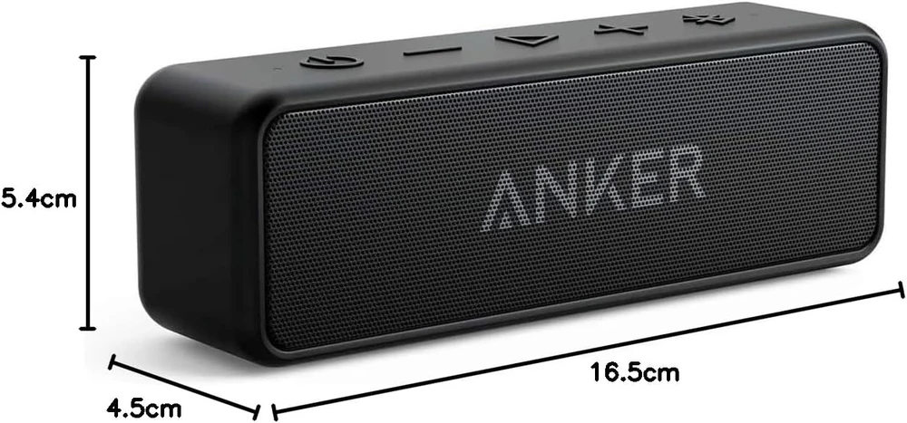 Anker belaidė Bluetooth kolonėlė SoundCore 2, 12 W, IPX7, juoda