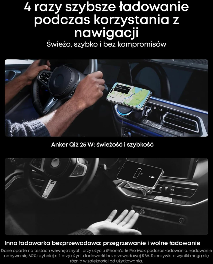 „Anker Prime“ belaidis automobilinis įkroviklis Qi2.2, 25 W belaidis įkrovimas („MagGo“, „AirCool“, „Pad“)