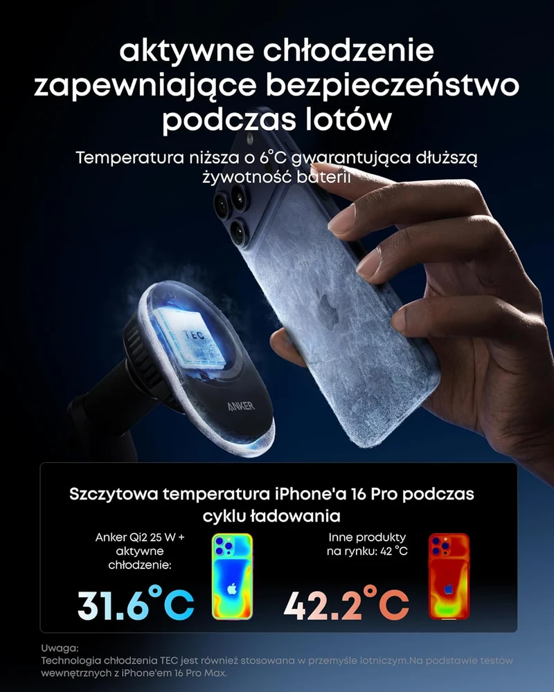 „Anker Prime“ belaidis automobilinis įkroviklis Qi2.2, 25 W belaidis įkrovimas („MagGo“, „AirCool“, „Pad“)