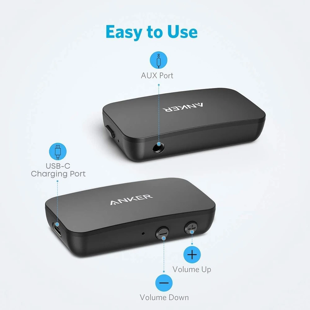 Anker Bluetooth garso imtuvas SoundSync, Bluetooth 5.0, 12 val., A3352