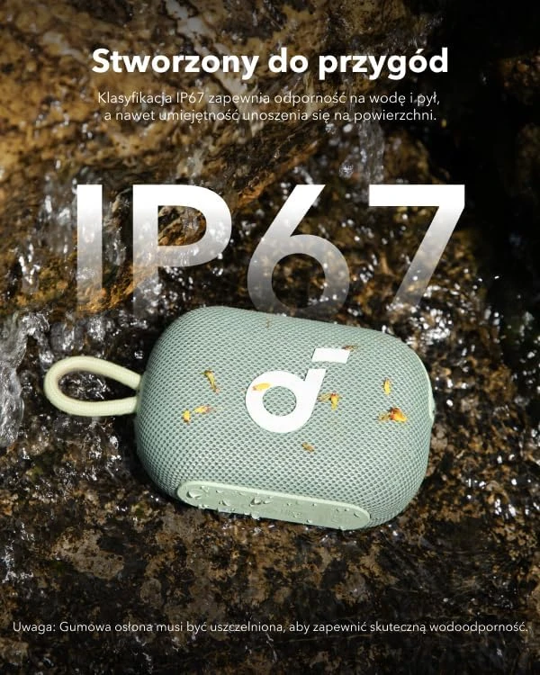 Anker Bluetooth nešiojamas garsiakalbis 5 W IP67 apsauga iki 20 h grojimas Select 4 Go žalias