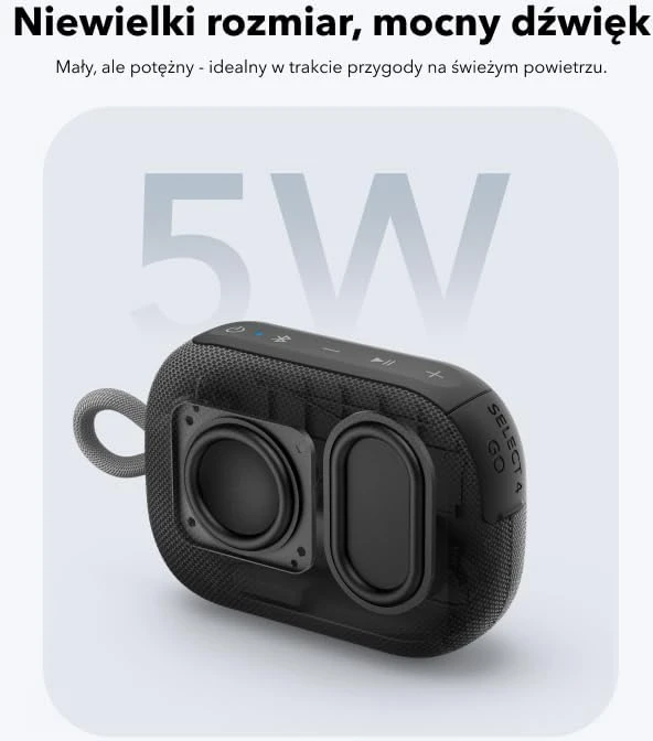 Anker Bluetooth nešiojamas garsiakalbis IP67, 20 val. veikimo laikas, 5 W, Select 4 Go