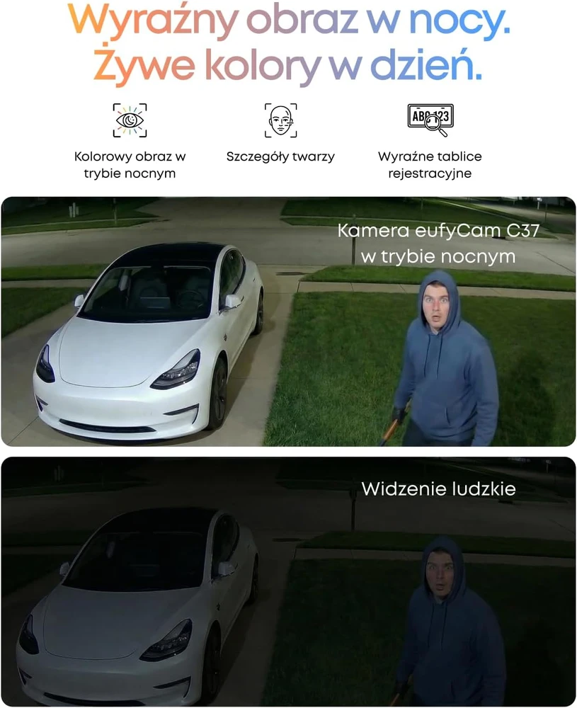Anker eufyCam C37 lauko stebėjimo kamera su 3 W saulės skydeliu, 2K, 360°, T814X