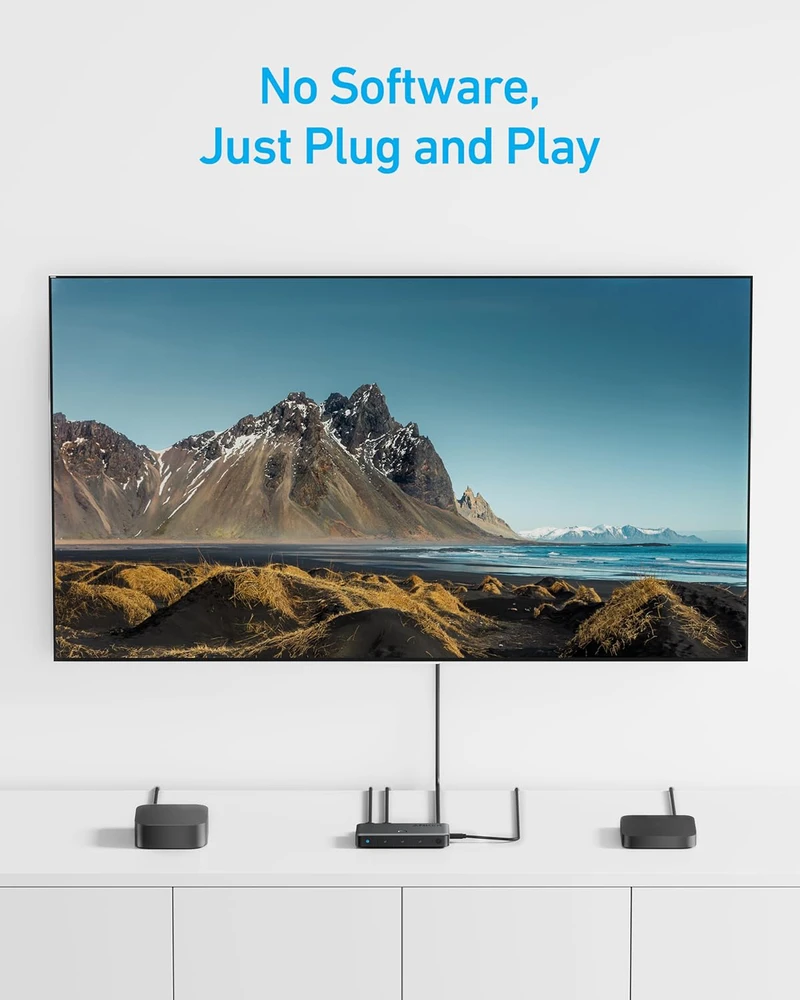 Anker HDMI bi-direkcinis 4K 60 Hz 4×1 jungiklis / skirstytuvas su nuotoliniu valdymu