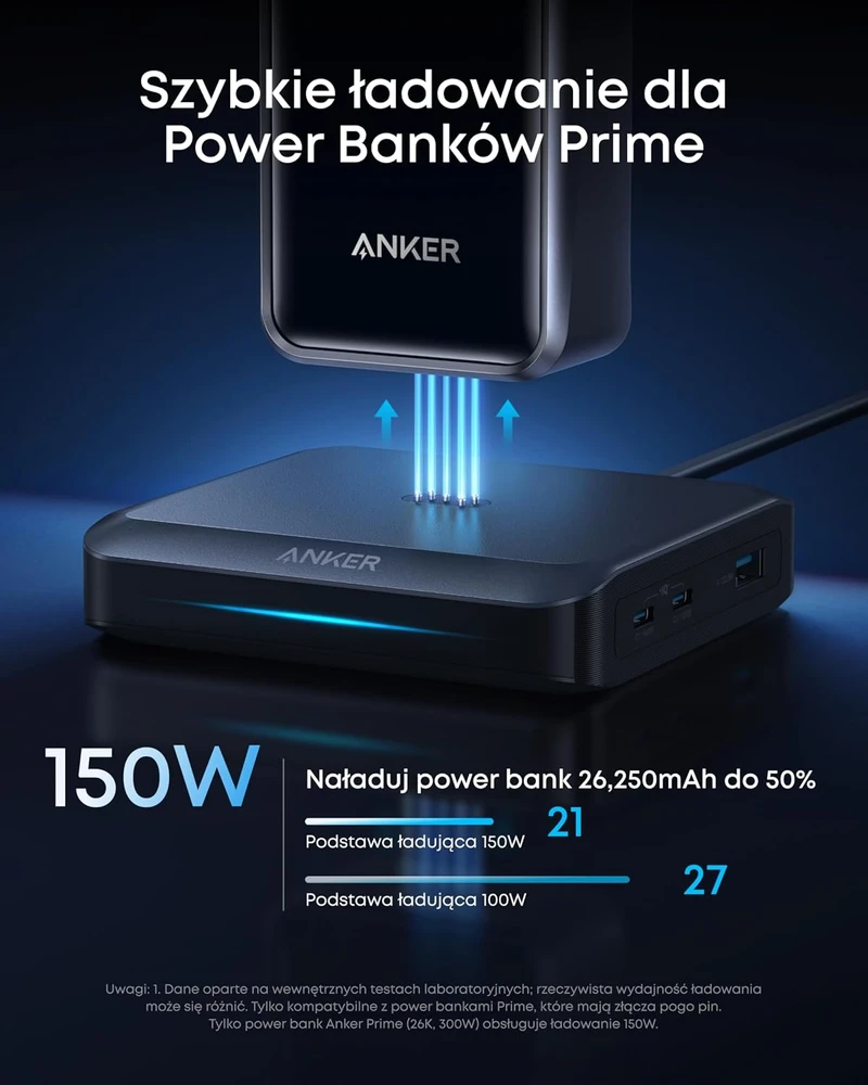 Anker įkrovimo stotelė Prime 150 W, 4 įrenginiams, Pogo Pin A1903