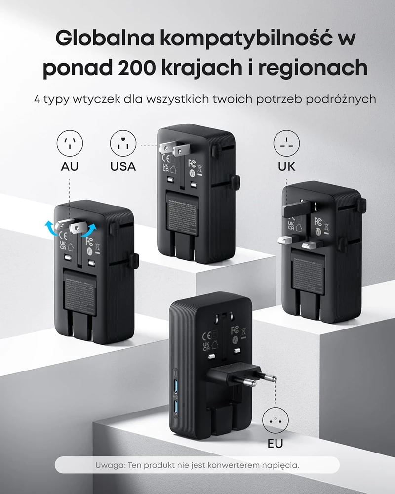 Anker kelioninis adapteris Nano 5 viename, 20 W, USB-C ir USB-A, A9215