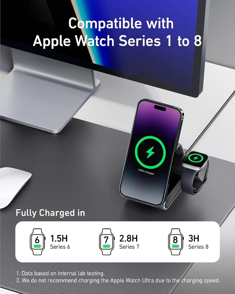 Anker MagGo 737 3 viename belaidė įkrovimo stotelė MagSafe 15 W B25993A1