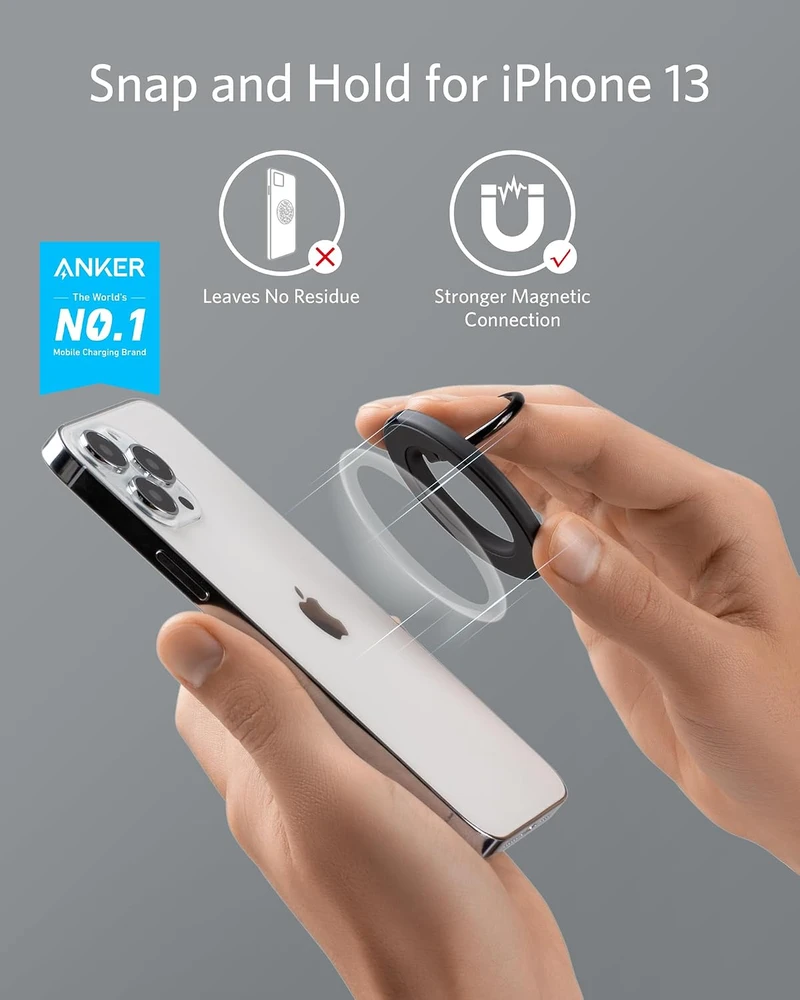 Anker magnetinis telefono žiedinis laikiklis MagGo 360° ir 125° iPhone 12/13 A25A0