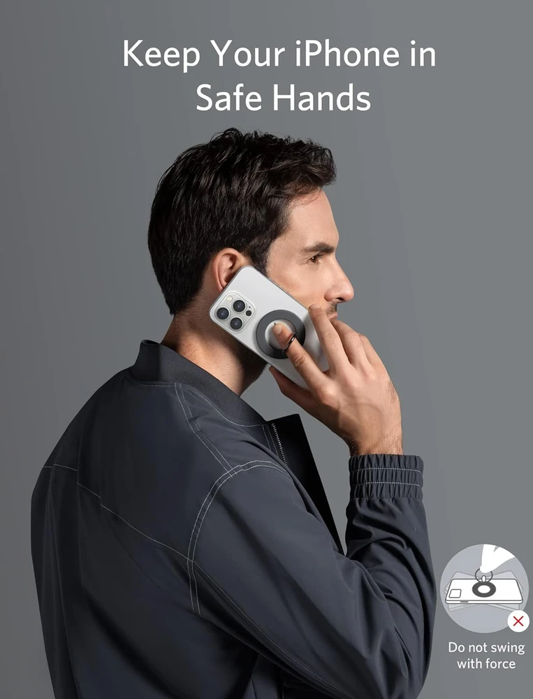 Anker magnetinis telefono žiedinis laikiklis MagGo 360° ir 125° iPhone 12/13 A25A0