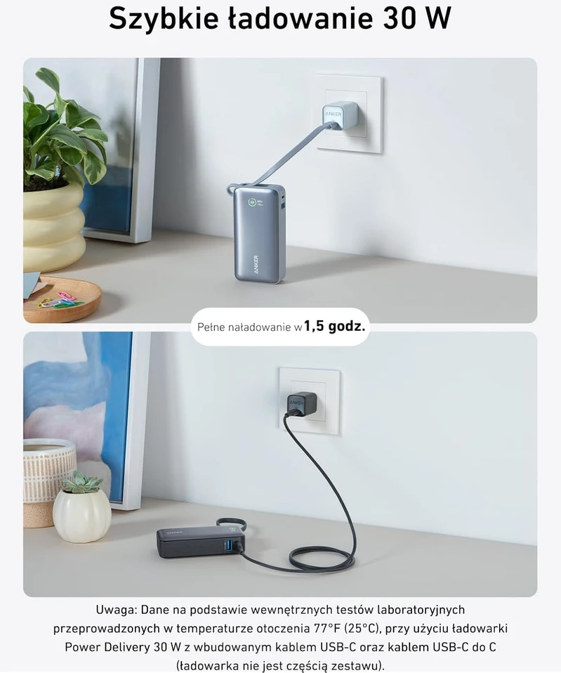 Anker 545 Nano Power Bank | A1259G11 | 10000 mAh | Juodas