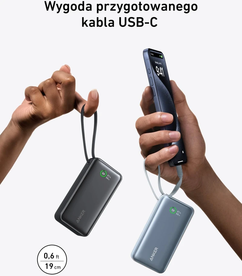 Anker 545 Nano Power Bank | A1259G11 | 10000 mAh | Juodas