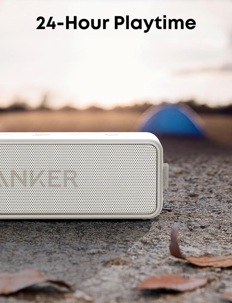 Anker nešiojamas Bluetooth kolonėlė SoundCore 2, 12 W, IPX7, balta, AUX