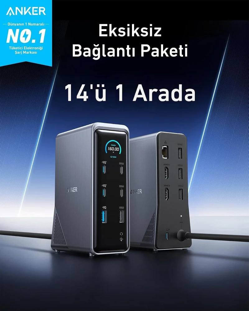 „Anker Prime“ įkrovimo stotelė 160 W | A83B63A1