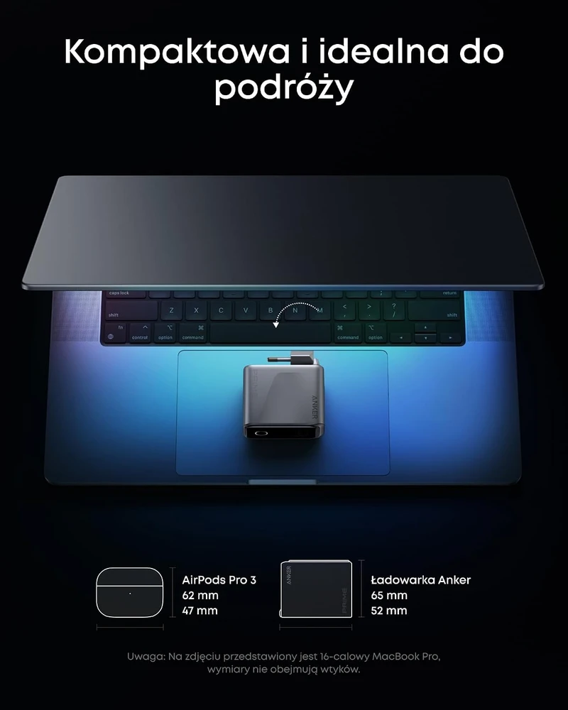 Anker Prime Charger, 3 Ports, 160W, Sidabrinis